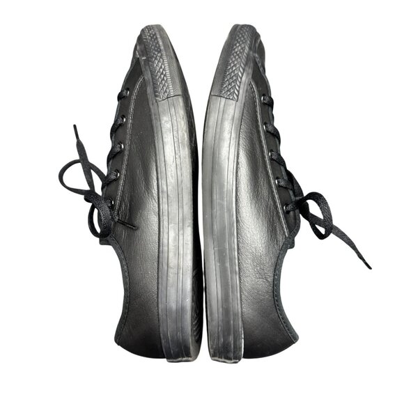 Converse All Star Black Leather Low-Top Women's Shoes 564986C, Size 6 - Picture 8 of 11